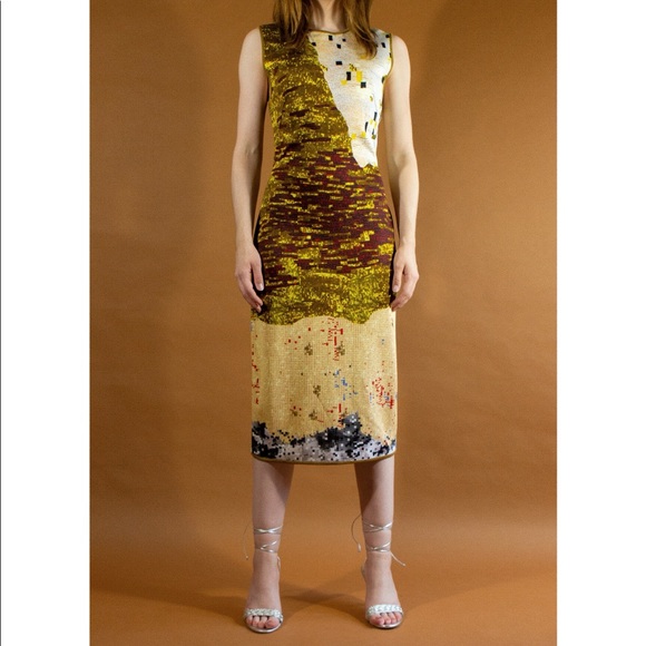 Givenchy abstract pixel print bodycon dress. - Picture 4 of 5